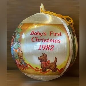 Baby's First Christmas Ornament 1982 Vtg. Baby Boy First Christmas Ornament
